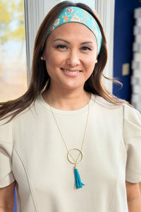 Ellaria Tassel Necklace Turquoise