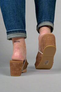 Vivian Wedge Slip On Sandal - Tan