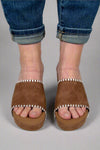 Vivian Wedge Slip On Sandal - Tan