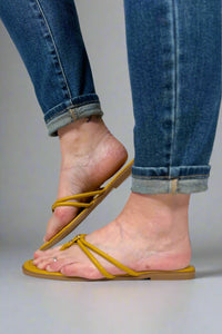 Empress Double Strap Sandal - Mustard