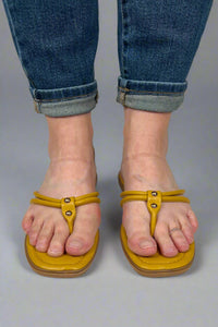 Empress Double Strap Sandal - Mustard