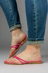 Empress Double Strap Sandal - Fuchsia