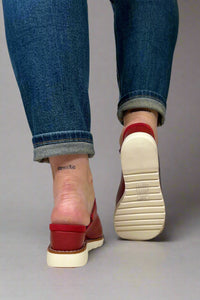 Wedge Slip On Diagonal - Red