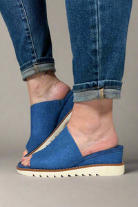 Wedge Slip On Diagonal - Blue