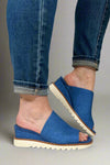 Wedge Slip On Diagonal - Blue