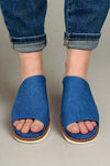 Wedge Slip On Diagonal - Blue