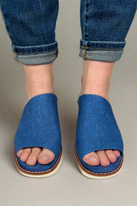 Wedge Slip On Diagonal - Blue