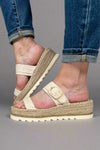Reese Platform Sandal - Beige