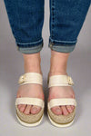 Reese Platform Sandal - Beige