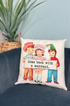 Come Back With A Warrant Vintage Pillow