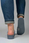 Padded Strap Slide Sandals - Blue