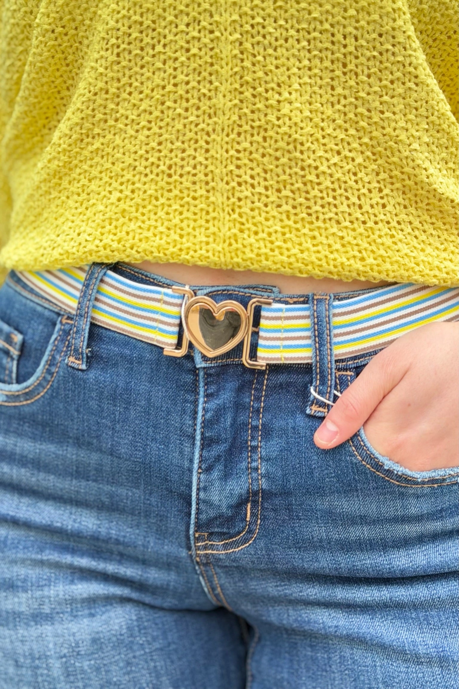 Love Buckle Belt - Apricot