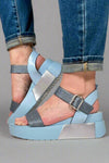 Wonder Wedge Sandal - Blue