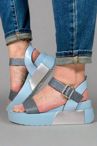 Wonder Wedge Sandal - Blue