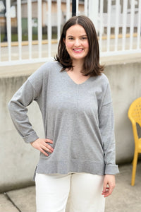 Dreamer Lightweight Knit Top - Grey