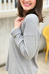 Dreamer Lightweight Knit Top - Grey