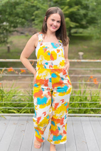 Colorful Abstract Paint Overalls