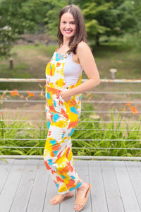 Colorful Abstract Paint Overalls