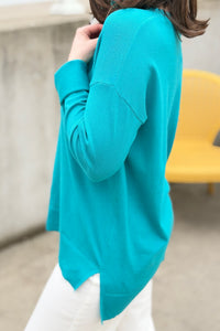 Dreamer Lightweight Knit Top - Turquoise