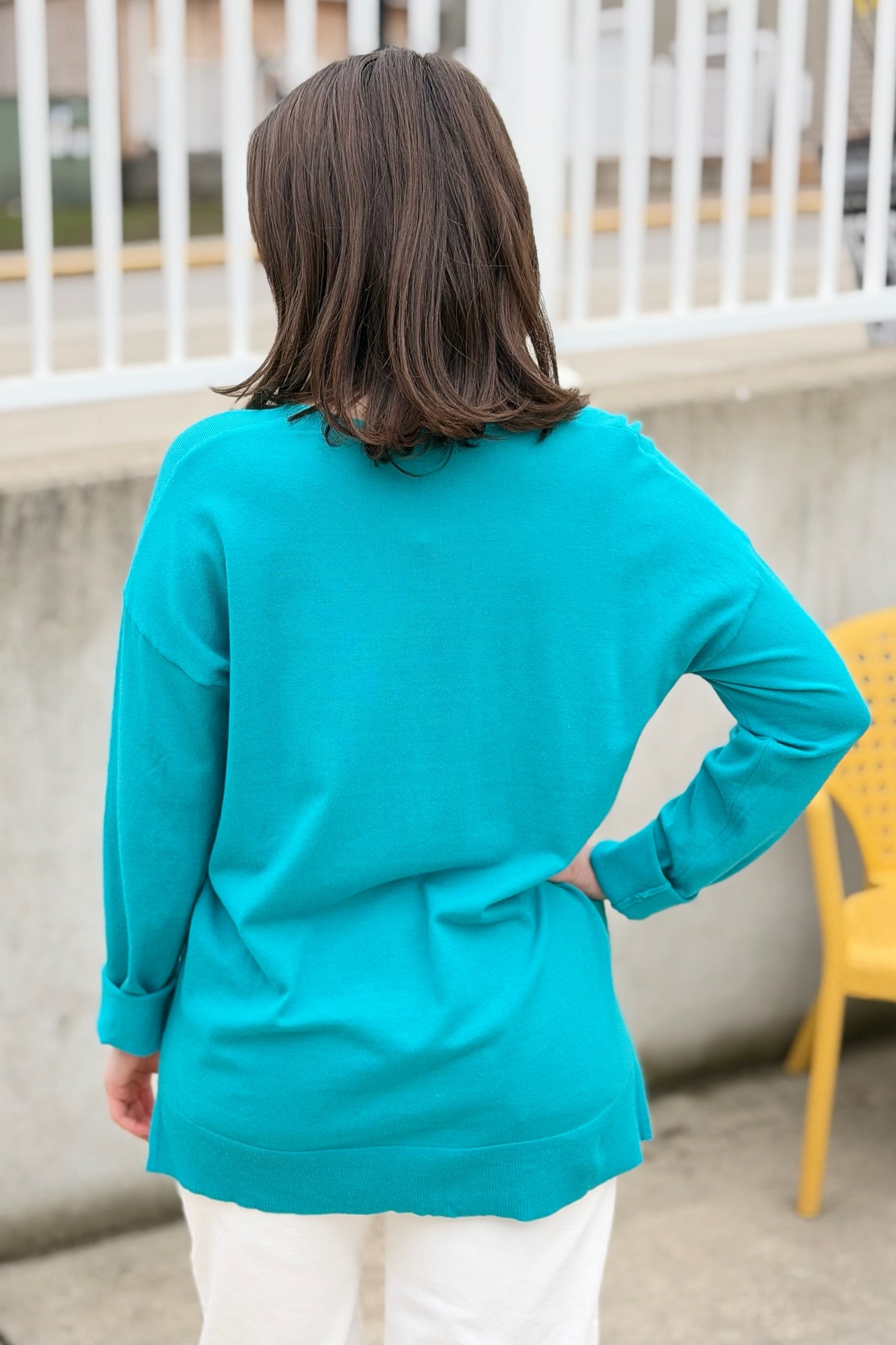 Dreamer Lightweight Knit Top - Turquoise