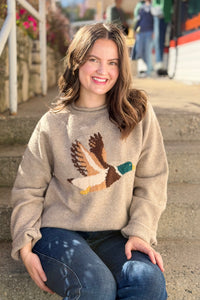 Mallard in Flight Sweater - Mocha