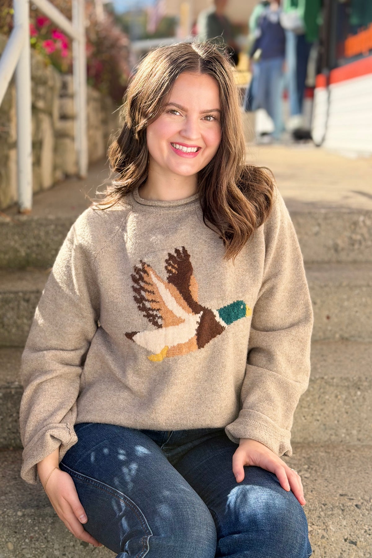Mallard in Flight Sweater - Mocha