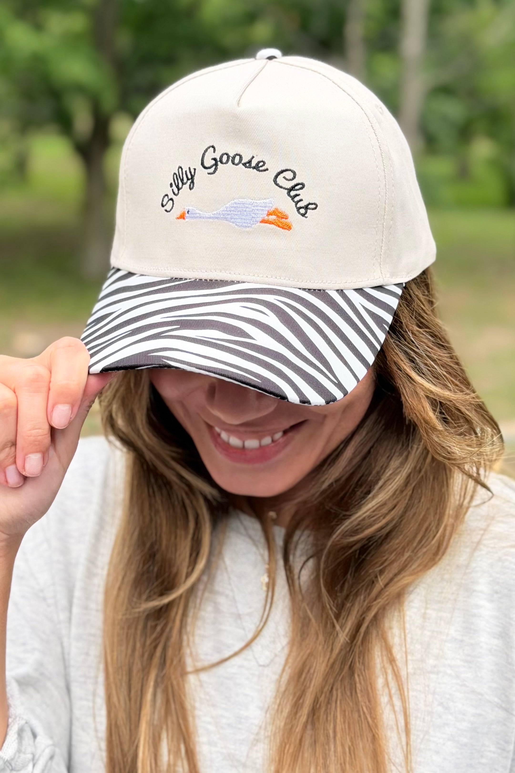 Silly Goose Club Hat - Zebra