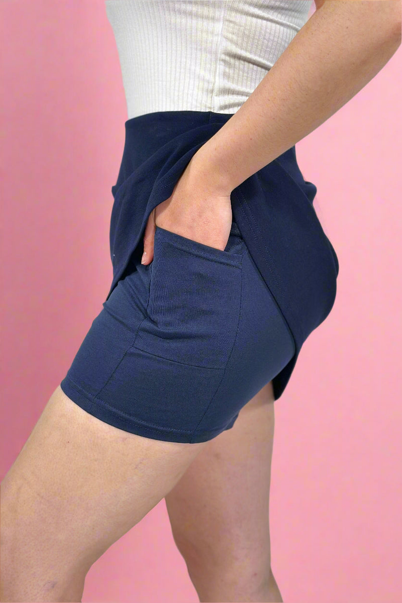 Soft Tennis Skort - Midnight Blue
