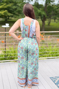 Boho Floral Blossom Patchwork Overall