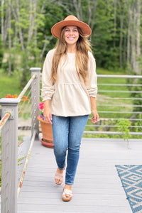 Candy Terry Top - Oatmeal