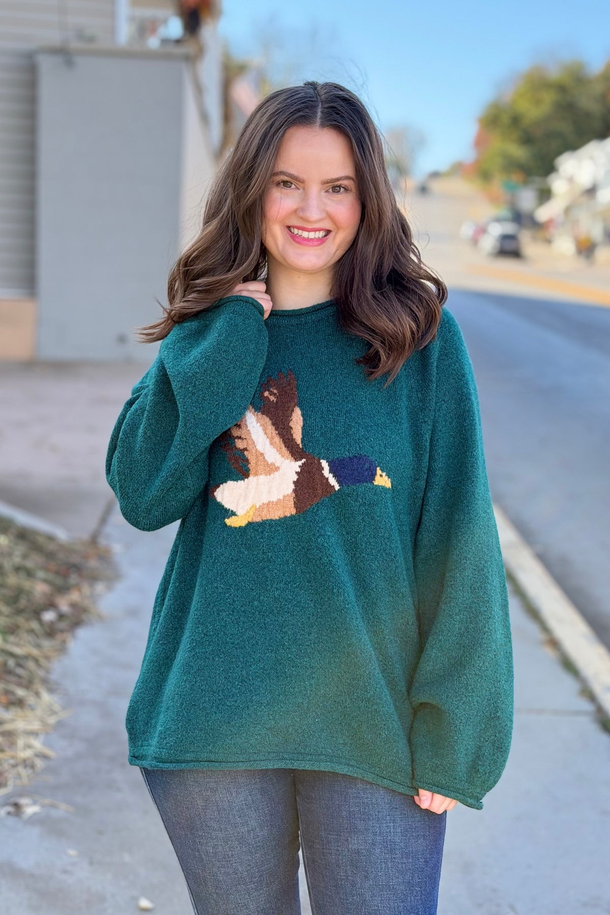Mallard in Flight Sweater - Forest