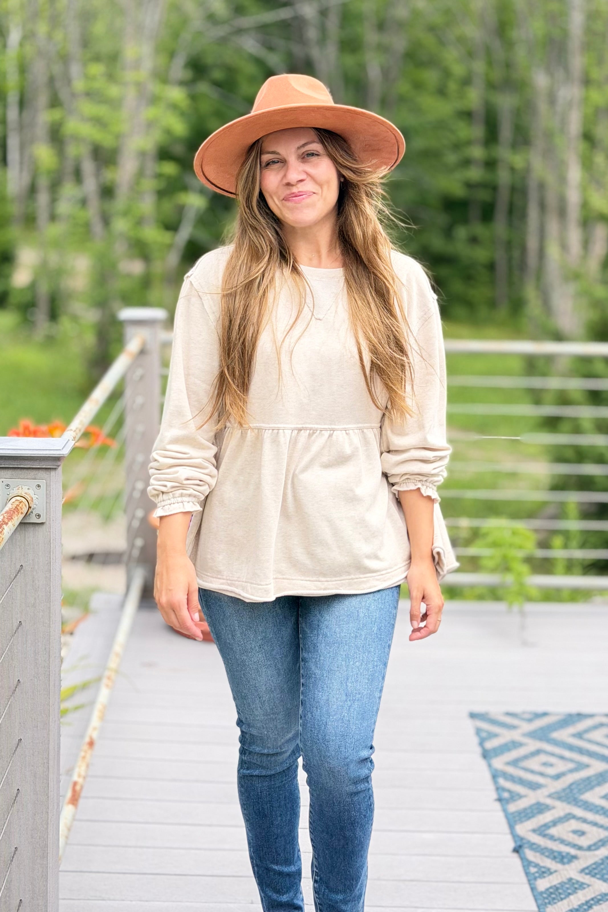Candy Terry Top - Oatmeal