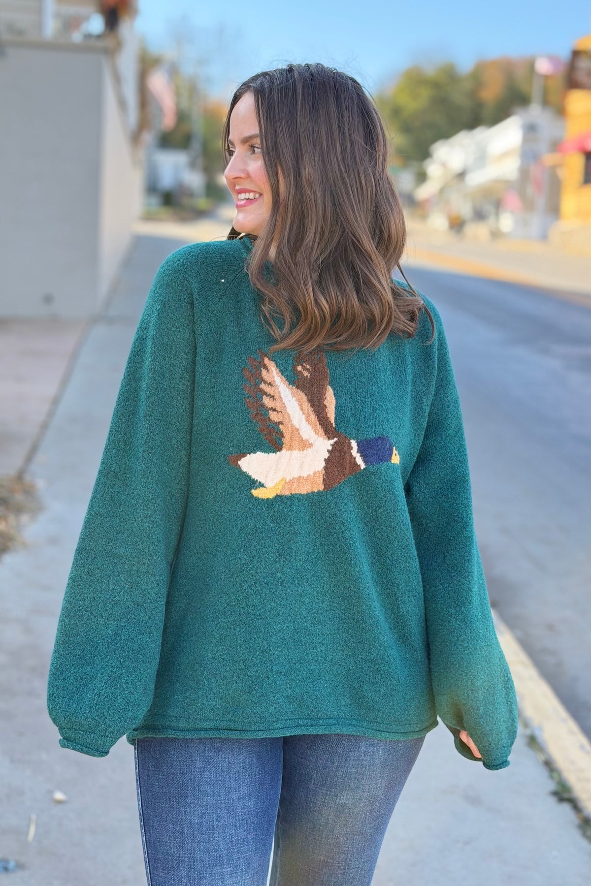 Mallard in Flight Sweater - Forest
