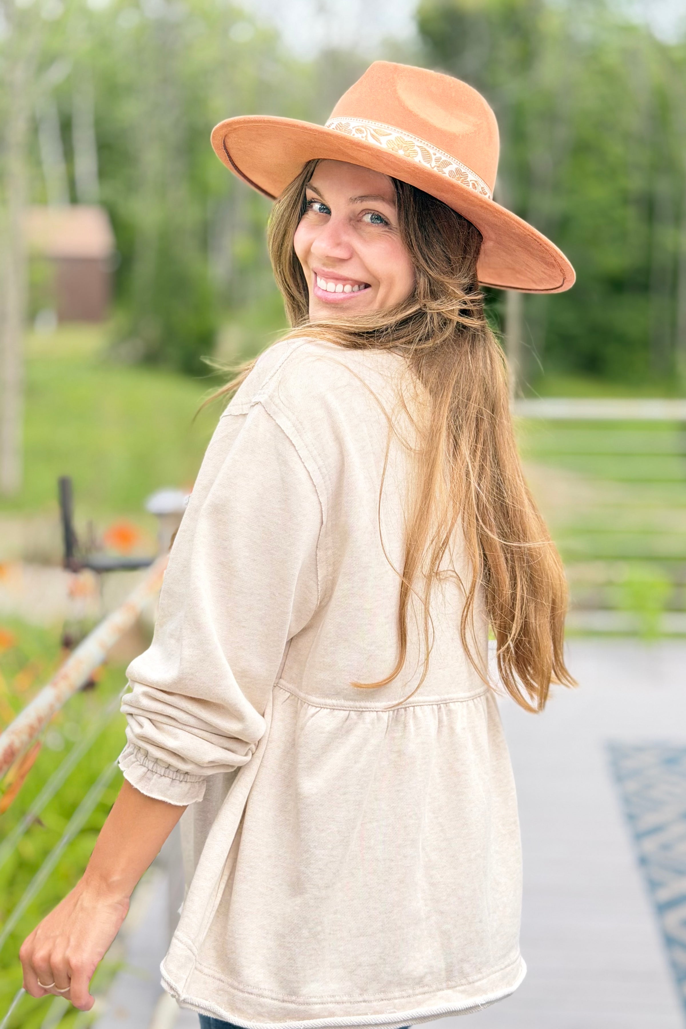 Candy Terry Top - Oatmeal