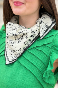 Cotton Square Scarf - Beige