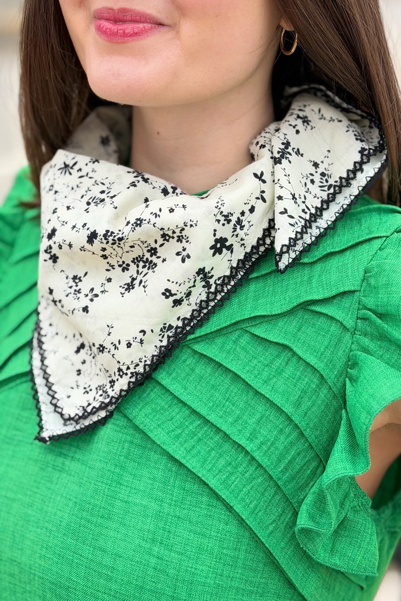 Cotton Square Scarf - Beige
