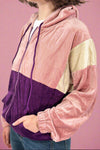 Velvet Retro Track Jacket - Plum