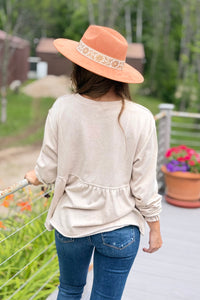 Candy Terry Top - Oatmeal