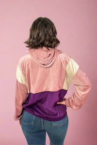 Velvet Retro Track Jacket - Plum