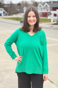 Dreamer Lightweight Knit Top - Apple Green