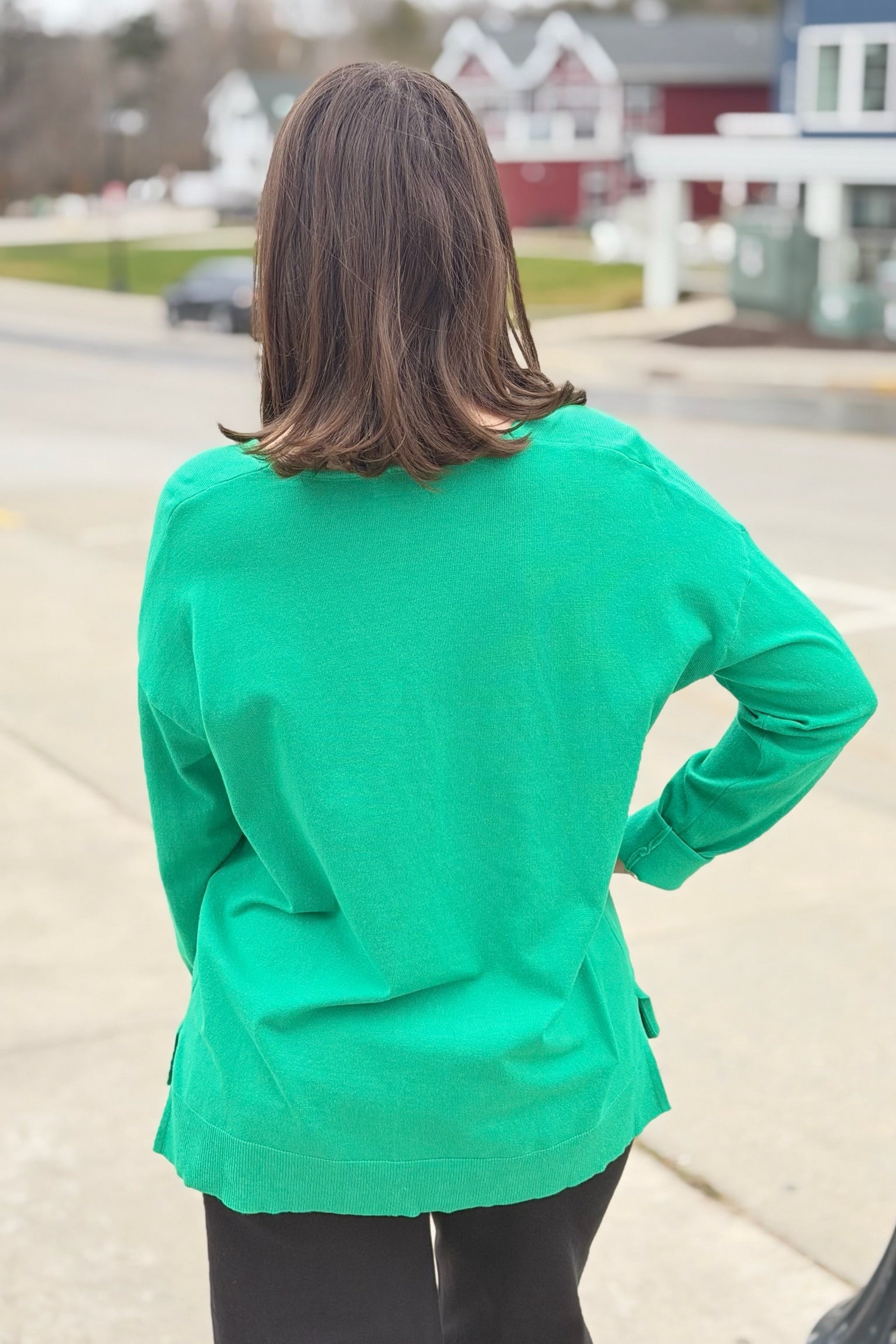 Dreamer Lightweight Knit Top - Apple Green