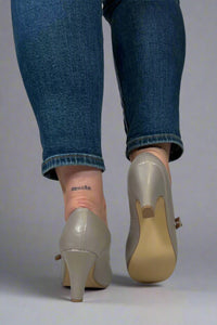 Windy Mary Jane Pump Heels - Grey