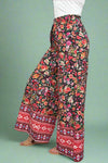 Bohemian Floral Pants Wide Leg