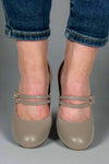 Windy Mary Jane Pump Heels - Grey