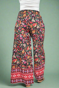 Bohemian Floral Pants Wide Leg