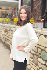 Dreamer Lightweight Knit Top - Snow