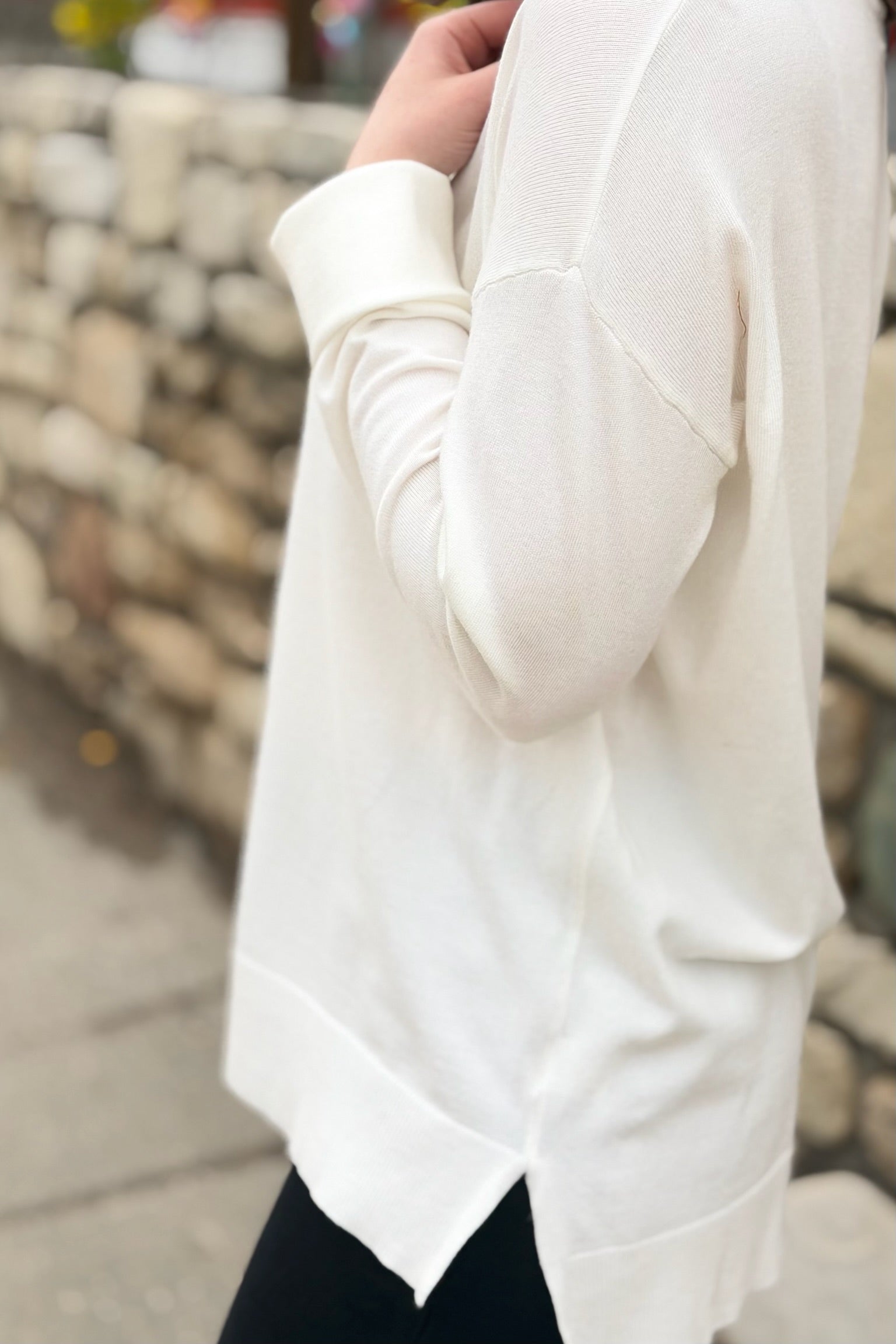 Dreamer Lightweight Knit Top - Snow