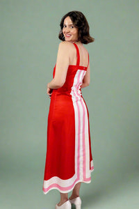 Colorblocked Stripe Resort Slip Dress