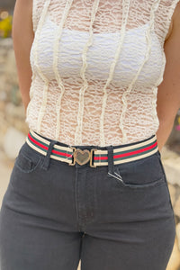 Love Buckle Belt - Beige