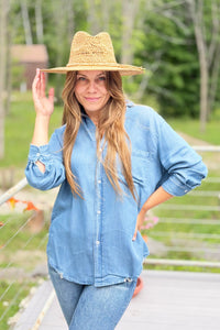 Ottavia Denim Button Down Top